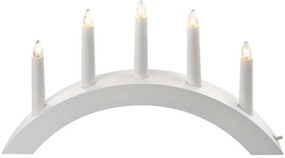 Candeliere natalizio 5xE10/15W/230V bianco