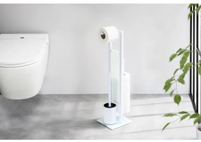 WENKO 21565100 - Scopino per WC RIVALTA 18x70 cm bianco/nero