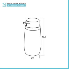 Dispenser per sapone liquido Tortora dettagli effetto legno Blob