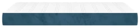 Materasso a molle blu scuro 120x200x20 cm in velluto