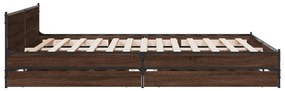 Giroletto cassetti rovere marrone 200x200 cm legno multistrato