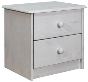 Comodino 43x34x40 Cm İn Legno Massello Di Pino /