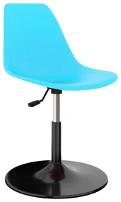 324193  swivel dining chairs 2 pcs blue pp