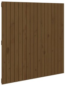 Testiera da parete miele 108x3x110 cm in legno massello di pino