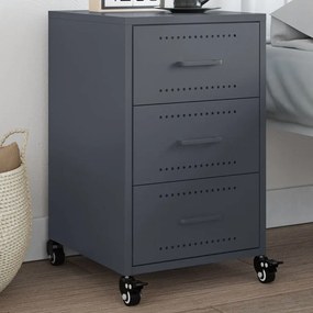 Comodino Antracite 36x39x59 Cm İn Acciaio /