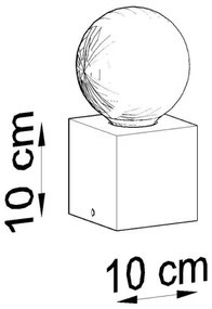 Lampada da tavolo ABEL 1xE27/60W/230V calcestruzzo