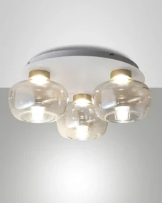 Kino plafoniera cognc 3 luci a led 3000k - 36w - 3900 lm dimmerabile