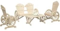 Set Salotto da Giardino 4 pz in Legno Massello di Abetecod mxl 92144