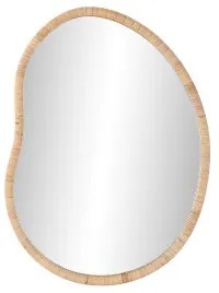 Specchio da parete Home ESPRIT Naturale Cristallo Rattan Scandi 78 x 4,5 x 107,5 cm
