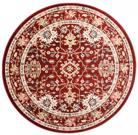Tappeto rosso circolare in stile vintage Šírka: 170 cm