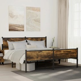 Giroletto Senza Materaso İn Metallo Rovere Fumo 160x200 Cm /