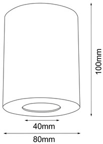 Brosline 1257 - Faretto POINT 1xGU10/10W/230V IP44 bianco