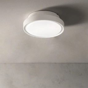Plafoniera PETAR per esterni Bianco in Abs D30 cm