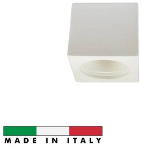 Applique da Soffitto in Gesso Pitturabile 70x70x70mm 1xGU10