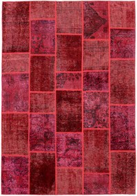 Patchwork Tappeto 240x170 Rosso (Iran) Annodato A Mano