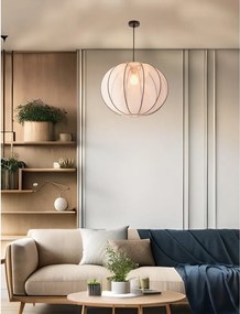 Lampadario bianco con paralume in tessuto ø 52 cm Mellow – Candellux Lighting