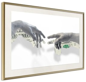 Poster  Touch of Money  Cornice Quadri Cornice d'oro con passe-partout, Larghezza x Altezza Home decor 30x20