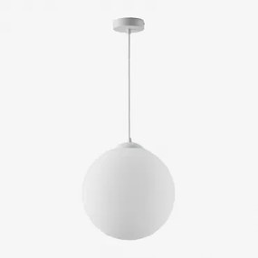 Lampada Da Soffitto A Sfera In Vetro Uvol Bianco & Ø30 Cm - Sklum