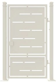 Cancello manuale con serratura elettrica Privacy in ferro, apertura a destra, L 104.5 x H 180 cm, di colore bianco