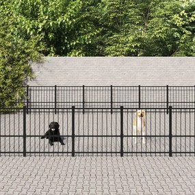 Gabbia per Cani da Esterno in Acciaio 59,28 m²