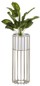 Vaso da fiori in metallo LOFT 55x20 cm oro/bianco