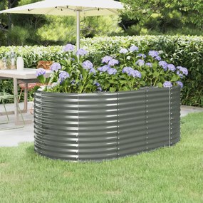 Letto Giardino Acciaio Verniciato A Polvere 175x100x68cm Grigio /