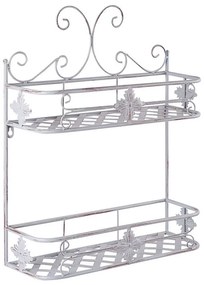 Scaffale bagno metallo grigio 52 x 42 cm MARAYES Beliani