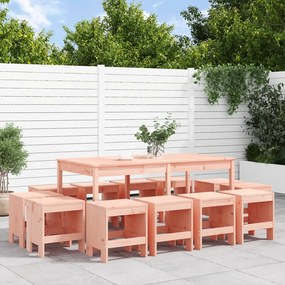 Set da pranzo per giardino 13 pz in legno massello di douglas