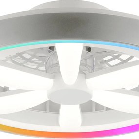 Ventilatore da soffitto RAYA argentato , D. 48 cm