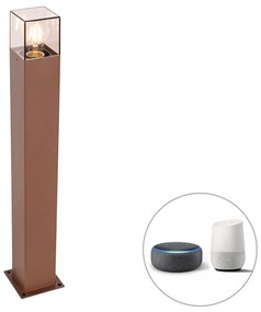 Lampada da esterno a stelo intelligente marrone ruggine 70 cm incl. Wifi P45 - Denmark