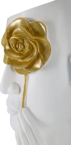 Vaso Face Con Fiore Cm 14X13X27