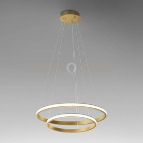 Iole s/2 - lampadario a sospensione oro led 3000k 2000lm 40w dimmer...