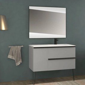 Mobile sottolavabo e lavabo Rodi grigio nuvola L 105 x H 57 x P 46 cm 1 vasca