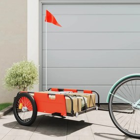 Rimorchio Da Bici Arancione E Grigio Oxford E Ferro /