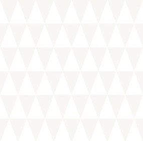 Carta da parati Triangolini bianco e grigio, 53 cm x 10.05 m