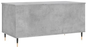 Tavolino salotto grigio cemento 90x44,5x45 cm legno multistrato