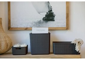 Cestino grigio scuro , 5 l Jute - Curver