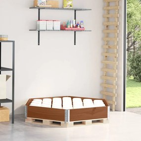 Fioriera Rialzata Esagonale Marrone 160x160 Cm Legno Di Pino /