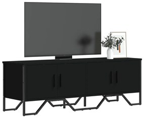 Mobile Porta Tv Nero 122x34x41 Cm İn Legno Multistrato /