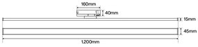 Lampada LED Lineare 42W per binario Trifase 120cm, simm. 2x45° Bianca, PHILIPS certadrive CCT Colore Bianco Variabile CCT