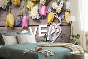 Carta da parati – Con scritta Love