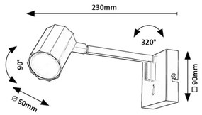 Rabalux 73027 - Applique KARTER 1xGU10/5W/230V