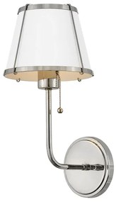 Hinkley HK-CLARKE1-PN-WH - Applique CLARKE 1xE27/40W/230V cromo/bianco