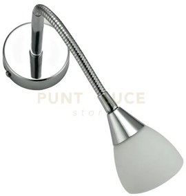 Applique a parete f1 flessibile cromo 1 luce attacco g9 ip21 8x42cm