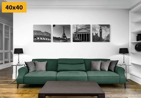 Set di quadri – Per gli amanti dei viaggi in bianco e nero