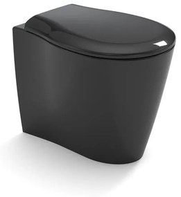 Vaso WC filomuro OLYMPIA CERAMICA soft, sedile incluso P 55 x L 36 x H 42 cm nero lucido