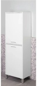 Colonna Portabiancheria L.53 Bianco Lucido con cesta inclusa