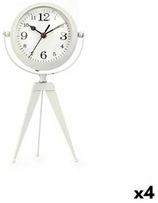 Orologio da Tavolo Tripode Bianco Metallo 14 x 30 x 11 cm (4 Unità)