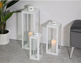 Lanterna in metallo 3 pz (altezza totale 66 cm) – Mauro Ferretti