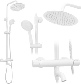 Set Doccia da incasso con Termostatato Lungo White Matt
